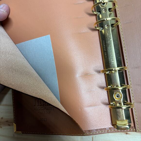 Alviero Martini 1A Classes Organizer Map Weekly Planner Brown Notebook Leather - Picture 10 of 11